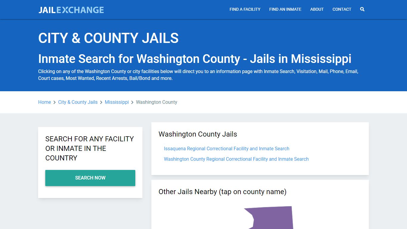 Inmate Search for Washington County | Jails in Mississippi - Jail Exchange